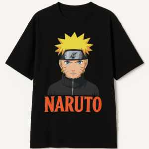 Camiseta Naruto Kaiyoku Oversize Negra – Streetwear Otak