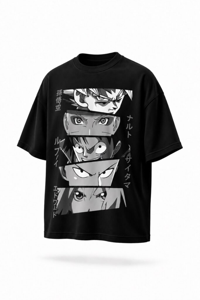 Camiseta Miradas Legendarias – Crossover Anime