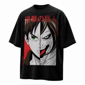 Camiseta oversize negra Eren KAIYOKU