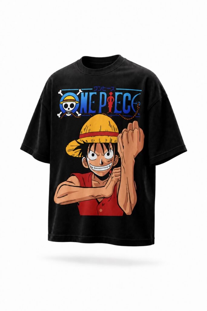 Camiseta oversize negra Luffy KAIYOKU
