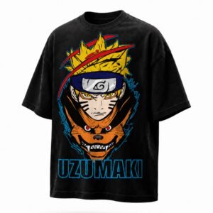 Camiseta oversize negra Naruto KAIYOKU