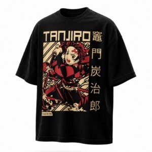 Camiseta oversize negra Tanjiro KAIYOKU